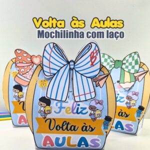 Mochilinha Volta às Aulas com Laço
